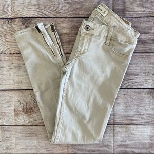 Cream Girls Abercrombie Kids Shimmer Skinny Jeans